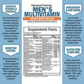 Advanced Daily Men'S Multivitamin With Vitamin C A B D3 E And Zinc (1 Month Supply) Plus Triple Strength Omega 3 Fish Oil Softgels (1 Month Supply)