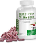 Bronson Tart Cherry Extract + Celery Seed Capsules - Powerful Uric Cleanse, Joint Mobility Support & Muscle Recovery Supplement - Non GMO Formula, 120 Vegetarian Capsules