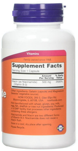 Now Foods B-3 Niacinamide 500mg 100C