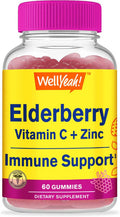 Elderberry Gummies With Vitamin C And Zinc - Antioxidant And Immune Support, Black Elderberry Dietary Supplement For Men And Women - Non Gmo, Vegan - Naturally Sourced Flavors - 60 Count
