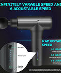Massage Gun, Electric Back Massages For Pain Relief, 6 Adjustable Speed & 6 Specialized Massager Head, Ergonomic Desion, Chargeable Portable Handbag Muscle Massage Gun Athletes&Office Workers
