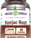 Amazing Nutrition Formulas Konjac Root Supplement | 2000 Mg per Serving Supplement | Non-GMO | Gluten- | Made in USA