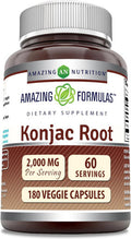 Amazing Nutrition Formulas Konjac Root Supplement | 2000 Mg per Serving Supplement | Non-GMO | Gluten- | Made in USA