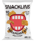 SNACKLINS Plant Based Crisps SEA SALT & VINEGAR - Gluten Free, Grain Free, 100% Kosher, Vegan Healthy Snacks, Crunchy Puffed Snack, Only 100 Calories Per Bag - .9oz (Case of 12)
