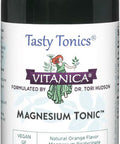 Vitanica Magnesium Tonic Liquid Magnesium Bisglycinate Chelate 300 mg with Vitamin B6 Dr Formulated Supplement Orange Flavor Vegan Gluten and Non-GMO16 fl oz