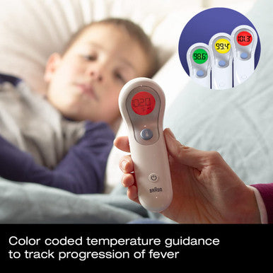 Braun No Touch and Forehead Thermometer - Touchless Thermometer for , Babies, Toddlers and Kids Fast, Reliable, and Accurate Results