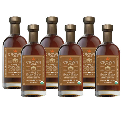 Crown Maple Certified Organic Madagascar Vanilla Infused Maple Syrup, Pure, Gluten Free, No Preservatives, Non-GMO Pairs well with Pancakes, Coffee, Cocktails & Brunch, 12.7 Fl Oz (Pack of 1)