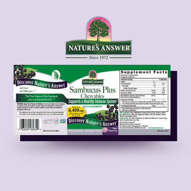 Nature'S Answer Sambucus Chewables 60 Count | Non GMO | Gluten | Vegan | Great Tasting |Made in The USA | Immune Support | Elderberry Antioxidant | Daily Immune Boost