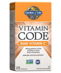 Garden of Life Vitamin C - Vitamin Code Raw Vitamin C - 120 Vegan Capsules, 500mg Whole Food Vitamin C with Bioflavonoids, Fruits & Veggies, Probiotics, Gluten Free Vitamin C Supplements for Adults