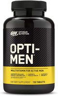 Optimum Nutrition (On) Opti-Men Vitamin C Zinc And Vitamin D E B12 For Immune Support Mens Daily Multivitamin Supplement - 150 Count