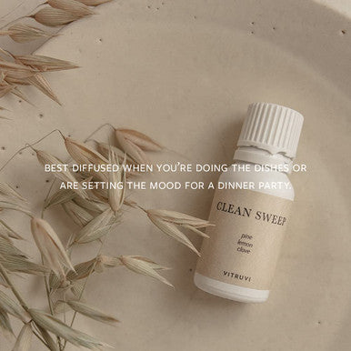 Vitruvi Clean Sweep, Refreshing Essential Oil Blend, 100% Pure Pine, Lemon and Clove Oil (0.5 fl.oz)