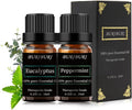 Peppermint Eucalyptus Essential Oil, 2Pcs 100% Pure, Undiluted, Natural, Organic Aromatherapy Essential Oils Gift Set