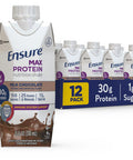 Ensure Max Protein Nutrition Shake 11 Fl Oz 12 Count & Max Protein Nutrition Shake 11 Fl Oz (Pack Of 12) & Max Protein Nutrition Shake With 30G Of Protein 1G Of Sugar 11 Fl Oz (Pack Of 12)