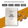 OMNIA Pure Whey Protein Powder Nutrition Low Carbs and Low Sugar Muscle Building Powder Over 22G Protein Per Serving - 33 Servings - 1 KG - Cookies and Cream