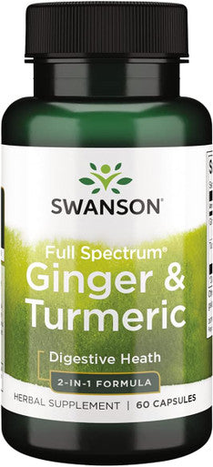 Swanson Full Spectrum Ginger & Turmeric 60 Capsules