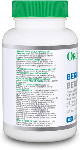 Organika Berberine - High Potency, Cholesterol And Glucose Metabolism Support, Helps Maintain Cardiovascular Health - 60Vcaps