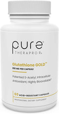 SAcetyl Glutathione Gold 60 DRcaps AcidResistant 200mg Per Capsule Patented Acetylated Form of Glutathione Emothion 2 Month Supply Zero Fillers / Flow Agents Pharmaceutical Grade