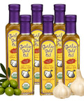 Garlic Gold Extra Virgin Olive Oil Infused with Garlic, Premium Certified USDA Organic, Low FODMAP, Cold Pressed (8.44 Fl Oz)