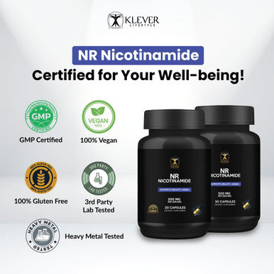Klever Lifestyle Nicotinamide Riboside Supplement Cellular Function & Anti Aging Support, Nad+ Activator 500Mg Per Serving