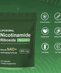 Nad+ Supplement - Nicotinamide Riboside Nad Booster, Nad Resveratrol Supplement, Liposomal Nicotinamide Riboside, Resveratrol, Quercetin Energy, Focus - 80 Capsules