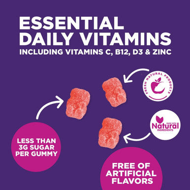 Multivitamin Gummies - Nature'S Daily Gummy Multivitamins For Adults, Women & Men With Vitamins A, C, E, B6, B12, And Minerals - Natural Multi Vitamin Supplement, Non-Gmo, Berry Flavor - 120 Gummies