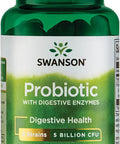 Swanson Probiotic with Digestive Enzymes 5 Billion Cfu 60 Veg Capsules
