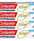 Colgate Total Toothpaste With Stannous Fluoride And Zinc Multi Benefit Toothpaste With Sensitivity Relief And Cavity Protection Deep Clean 5.1 Ounce (4 Pack)