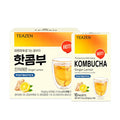 Teazen Hot Kombucha Ginger Lemon Flavor Variety Pack Ginger Lemon Drink Mix 10 Sticks & 30 Sticks (40 Sticks)