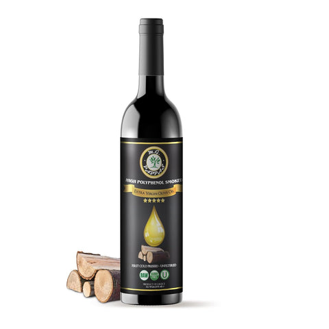 M.G. Pappas Extra Virgin Olive Oil, High Polyphenol EVOO - Cold Pressed & Unfiltered Greek Olive Oil - Over 500mg/kg Polyphenols with High Hydroxytyrosol - Award-Winning Organic Quality - 12.7oz (375ml) Bottle