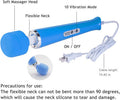 Wired Powerful Handheld Electric Massager, Strong Magic Vibration Personal Back Massage For Sports Recovery, Muscle Aches, Body Pain (Blue)