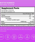 Biotin Gummies 10000mcg [Highest Potency] for Healthy Hair, Skin & Nails Vitamins for Women, Men & Kids - 5000mcg in Each Hair Vitamins Gummy - Vegan, Non-GMO, Hair Growth Supplement
