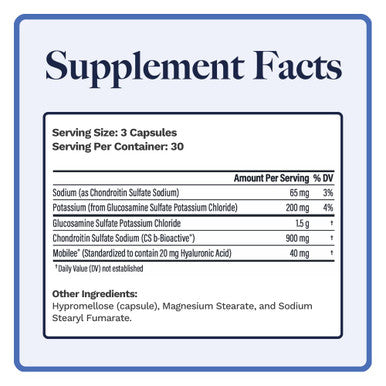 Utzy Naturals Agilen | Joint Support Supplement W/Glucosamine & Chondroitin (As Cs-Bbioactive) | Hyaluronic Acid (As Mobilee) | 90 Capsules | 3Rd Party Tested