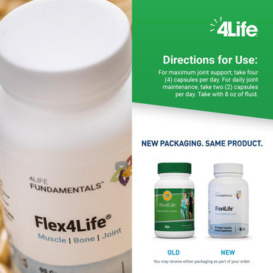 4Life Flex - Joint Support Formula with Terminalia Chebula Hyaluronic Acid & Turmeric for Healthy Joint Tissue Flexibility & Agility - Muscle and Joint Health - 90 Veggie Capsules