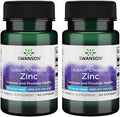Swanson Albion Chelated Zinc Glycinate 30 Milligrams 90 Capsules (2 Pack)