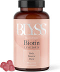 Biotin 10000mcg Gummies - Hair Growth Vitamins for Women Ãƒâ€šÃ¢â‚¬â€œ Shine, Volume & Strength - for Hair Skin and Nails - Vegan, Non-GMO, Gluten Free Womens Beauty Supplements - 60 Strawberry Gummies