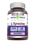 Amazing Formulas L-Tyrosine 500 Mg Capsules | Amino Acid Supplement | Non-Gmo | Gluten Free | Made In Usa (180 Count)