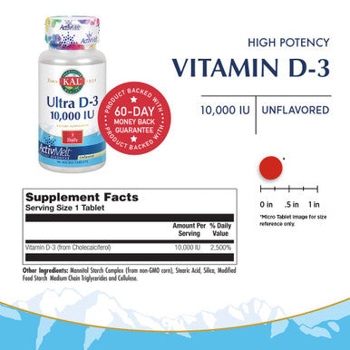 KAL Ultra D-3 10000 IU ActivMelt 10000iu 90ct