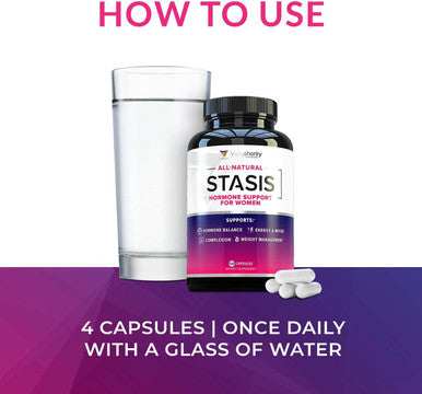 Stasis Female Hormone Balance Supplement Vitauthority Menopause Supplement for Women with MyoInositol DChiro Inositol Multibenefit Menopause Relief and Hormone Balance for Women 30 Servings