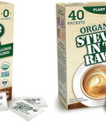 In The Raw Stevia Organic Stevia Sweetener Packets 40 Ct Zero Calorie Stevia Sugar Substitute Packets No Erythritol or Artificial Flavors USDA Organic Non-GMO Project Verified Vegan (Pack of 2)