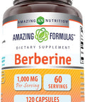 Amazing Nutrition Formulas Berberine 1000mg Per Serving 120 Capsules Supplement | Non GMO | Gluten | Made in USA