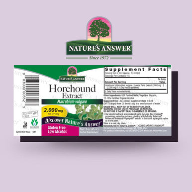 Nature'S Answer Horehound Herb Drops with Organic Alcohol 1-Fluid Ounce | Respiratory Support | Promotes Healthy Lungs