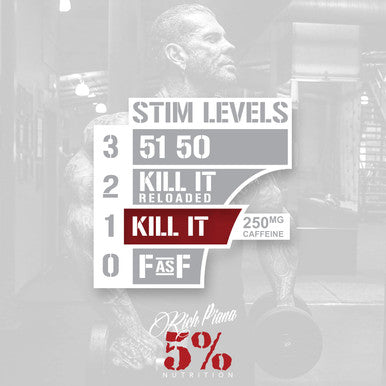 5% Nutrition Rich Piana Kill It Pre Workout Powder w/ Creatine, Jitter-Free , NO-Booster, Beta Alanine, L-Citrulline for Focus, Pump, Endurance, Recovery 13.23 oz, 30 Srvgs (Push Pop)