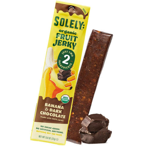 Solely - Organic Mango Fruit Jerky - 12 Individually Wrapped Fruit Strips - Fruit Leather Made from Dried Fruits - Healthy Snacks, Vegan - 0.8oz (23g)