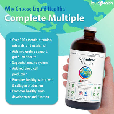 Liquidhealth Daily Multi Mineral Supplement & Complete Multiple Adult Multivitamin Bundle - Sea Trace Minerals Essential Vitamins & Whole Foods for Overall Health & Immune Support - Vegan Non-GMO