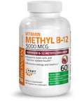 Bronson Methyl B12 5000 Mcg Vitamin B12 Methylcobalamin Energy & Brain Support 60 Lozenges