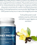 MRM Nutrition Whey Protein | Vanilla Flavored |18g Protein | with 2 Billion probiotics + Digestive enzymes + BCAAs | High Absorption + Digestion | Hormone + antibiotic | 17 Servings