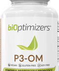 BiOptimizers - MassZymes Digestive Enzymes (250 Capsules) and P3-OM Probiotic & Prebiotic (60 Capsules) Supplement Bundle