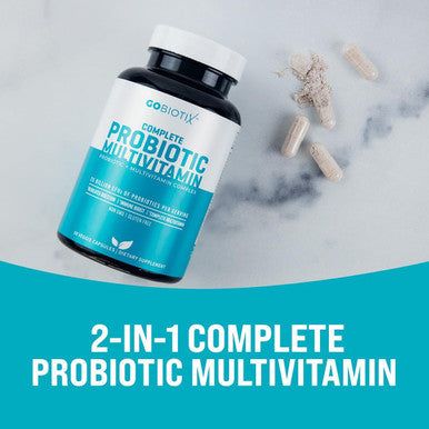 Gobiotix Probiotic Multivitamin Supplement - Daily Multivitamins With Probiotics - 25 Billion Cfu - Boost Immunity And Digestive Health, Probiotics For Women And Men - Gluten Pills - 90 Capsules