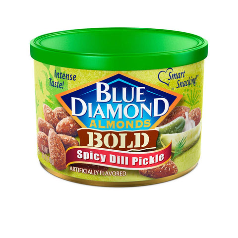 Blue Diamond Almonds, Classic Blueberry Flavored Sweet Snack Nuts, Non-GMO, Kosher, and No Gluten Ingredients or Artificial Flavors, Great size for On-the-go, Lunch, Adults and Kids, 6oz Can