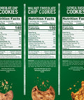 Tate's Bake Shop Variety Pack, Oatmeal Raisin, Chocolate Chip & Chocolate Chip Walnut, 3-7 oz Bags